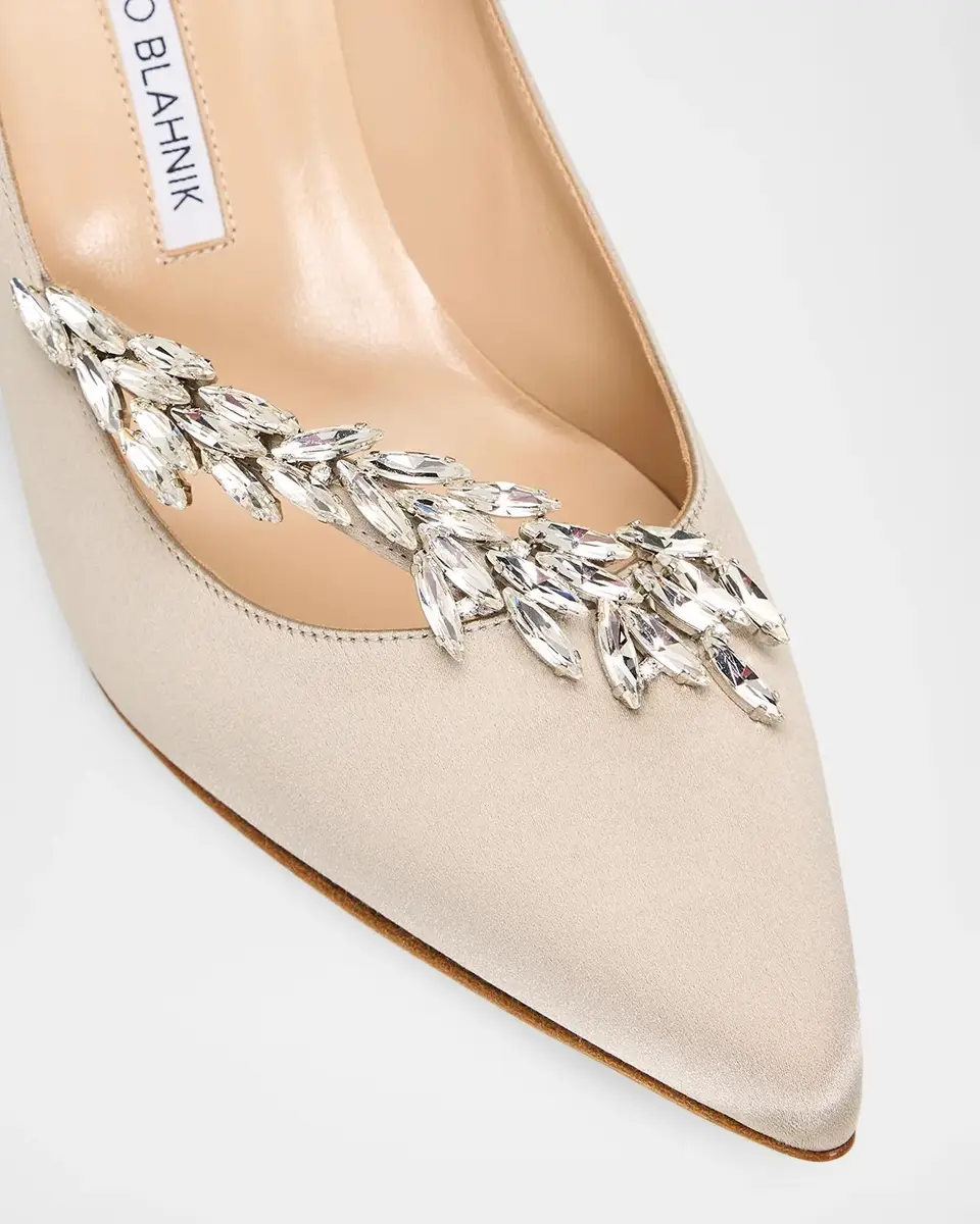 Manolo Blahnik 70mm Nadira Jeweled Satin Pumps | Thumbnail 3 Manolo Blahnik 70mm Nadira Jeweled Satin Pumps | Thumbnail 3