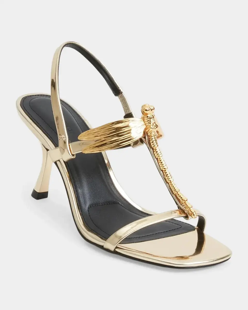 Simkhai 75mm Lula Dragonfly Metallic Leather Sandals | Thumbnail 2