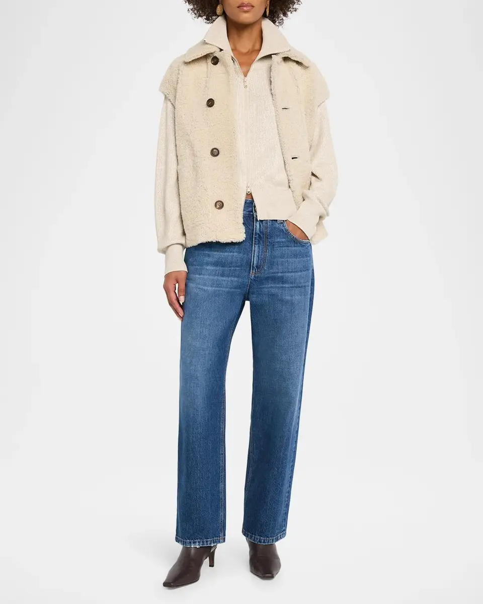 Brunello Cucinelli Mid-Rise Monili Trim Wide-Leg Jeans | Thumbnail 2 Brunello Cucinelli Mid-Rise Monili Trim Wide-Leg Jeans | Thumbnail 2