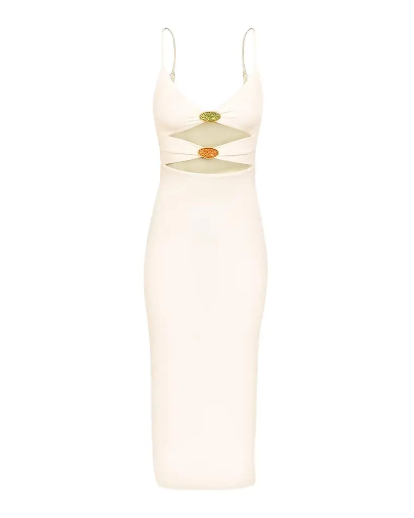 ViX Petra Resin Medallion Cut Out Midi Dress | Image 1 ViX Petra Resin Medallion Cut Out Midi Dress | Image 1