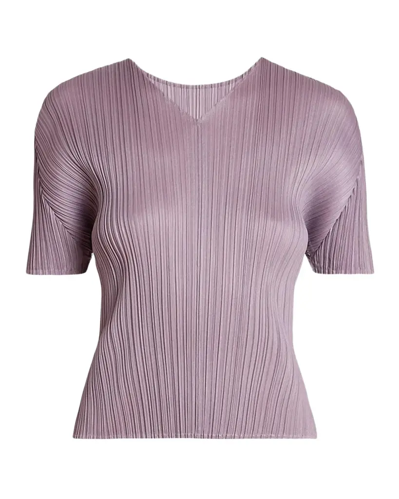 Issey Miyake Monthly Colors: August Pleats Short-Sleeve Top | Image 1 Issey Miyake Monthly Colors: August Pleats Short-Sleeve Top | Image 1