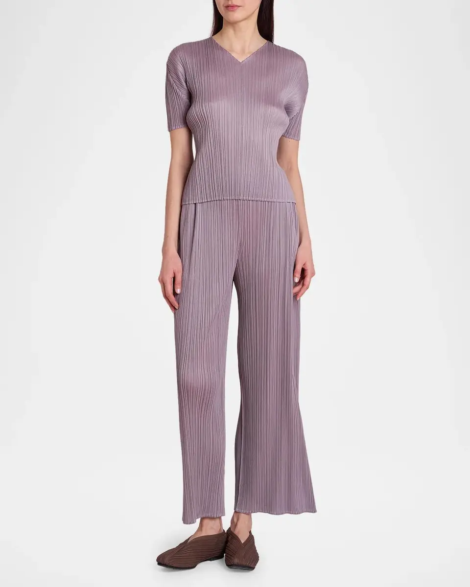 Issey Miyake Monthly Colors: August Pleats Wide-Leg Ankle Pants | Thumbnail 2