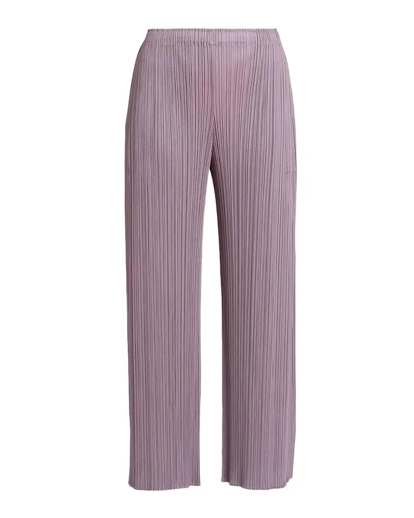 Issey Miyake Monthly Colors: August Pleats Wide-Leg Ankle Pants | Image 1 Issey Miyake Monthly Colors: August Pleats Wide-Leg Ankle Pants | Image 1