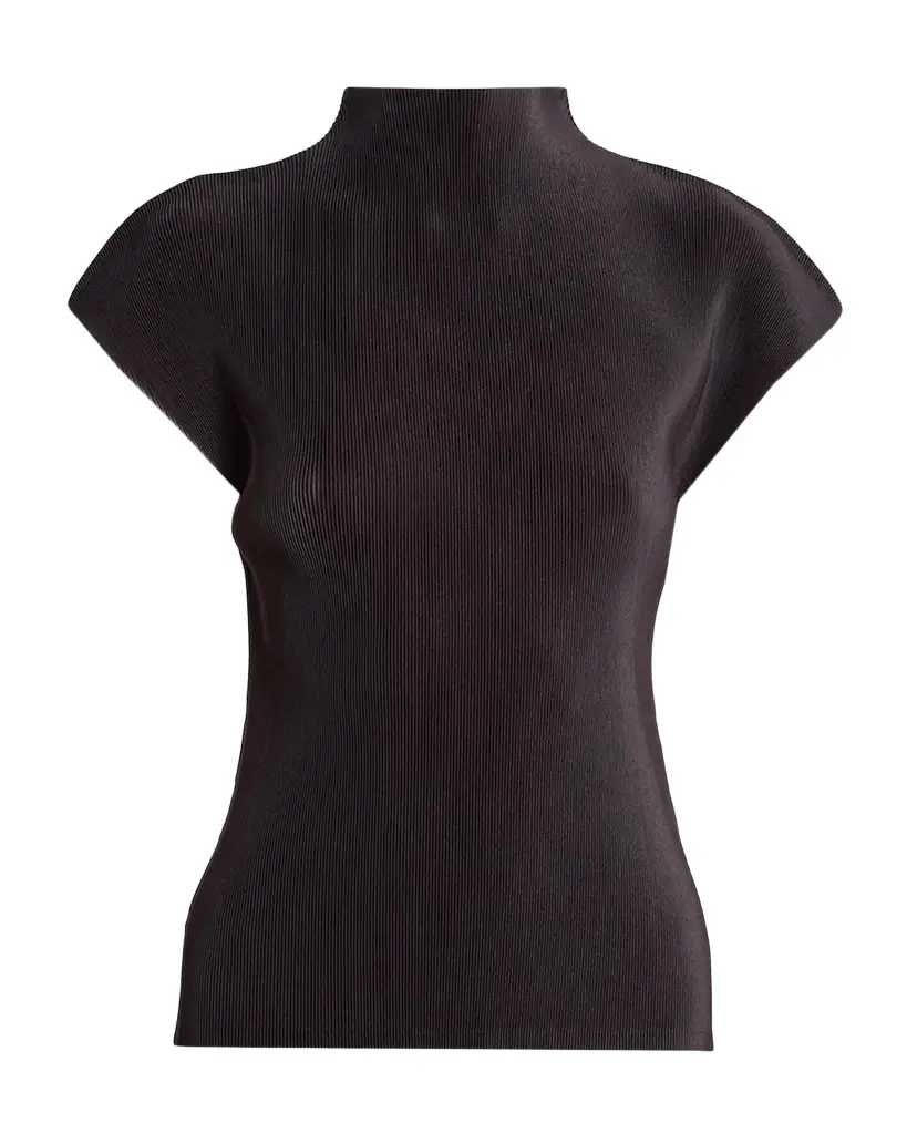 Issey Miyake Mist August Pleats Cap-Sleeve Top | Image 1 Issey Miyake Mist August Pleats Cap-Sleeve Top | Image 1