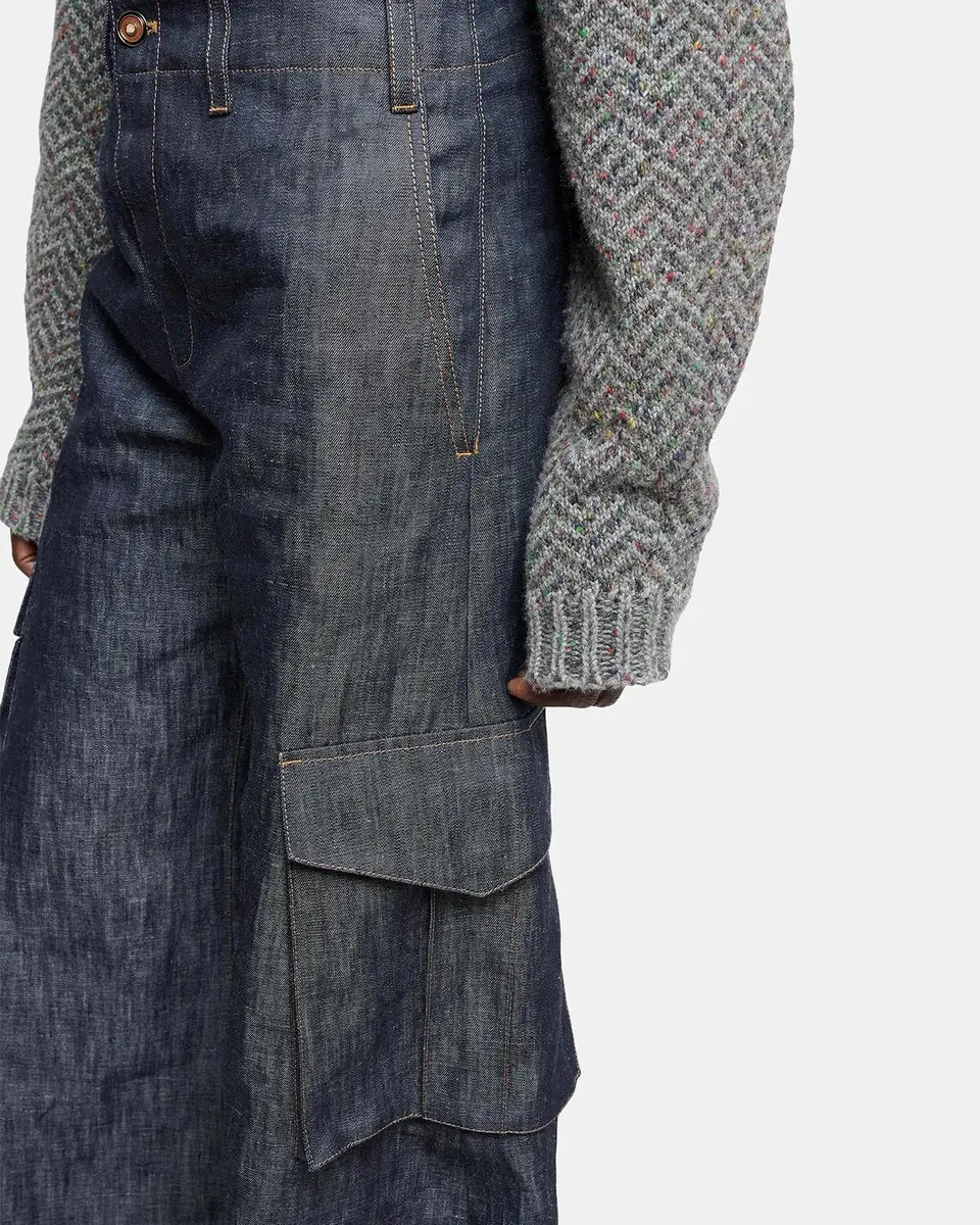 Gabriela Hearst Eos Cotton-Linen Sculptural Flared Cargo Pants | Thumbnail 5 Gabriela Hearst Eos Cotton-Linen Sculptural Flared Cargo Pants | Thumbnail 5