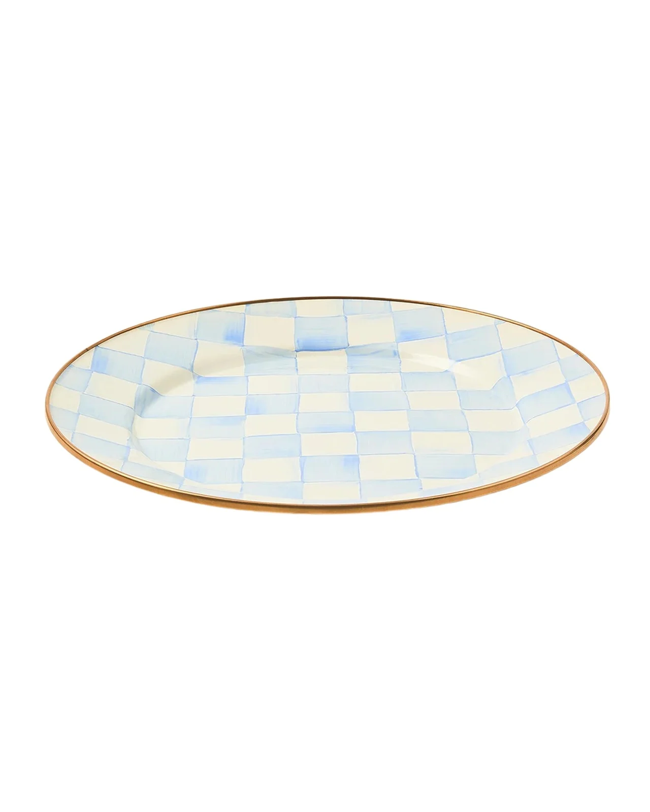 MacKenzie-Childs Check Enamel Dinner Plate