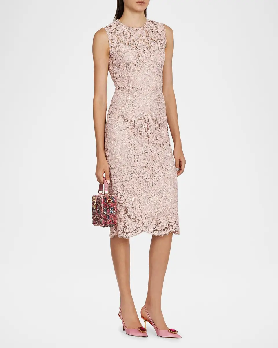 Dolce & Gabbana Lace Sheath Midi-Dress | Thumbnail 2 Dolce & Gabbana Lace Sheath Midi-Dress | Thumbnail 2