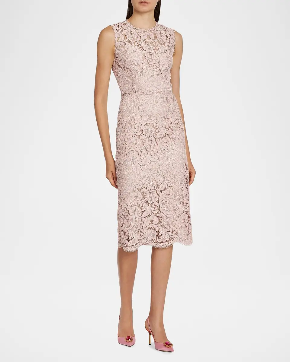 Dolce & Gabbana Lace Sheath Midi-Dress | Thumbnail 4 Dolce & Gabbana Lace Sheath Midi-Dress | Thumbnail 4