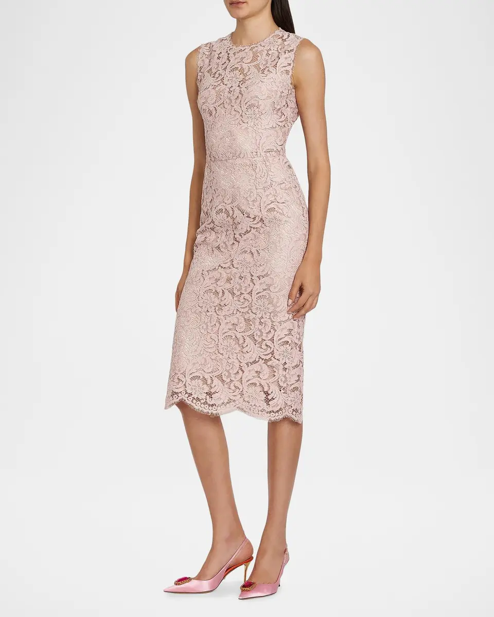 Dolce & Gabbana Lace Sheath Midi-Dress | Thumbnail 6 Dolce & Gabbana Lace Sheath Midi-Dress | Thumbnail 6