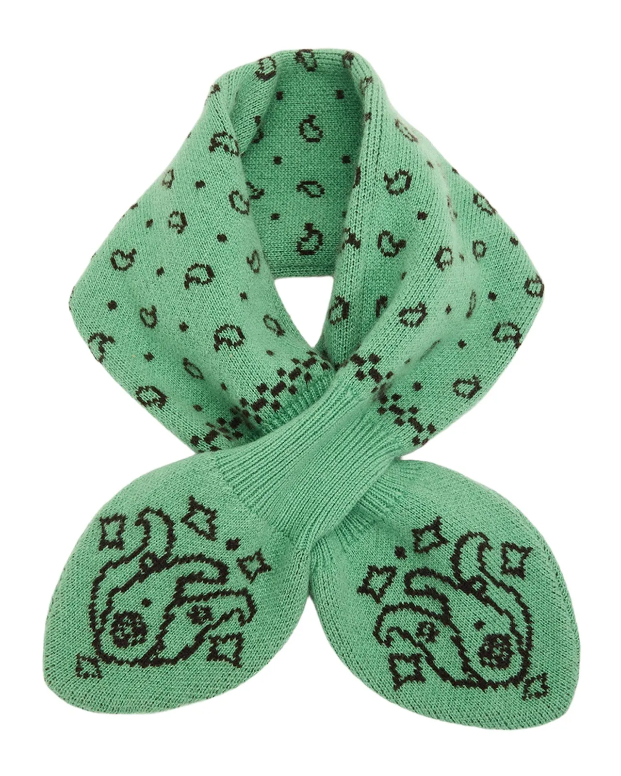 Bandana Bowtie Wool-Cashmere Scarf