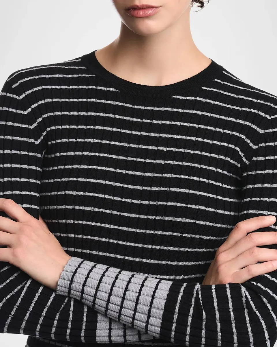 Emporio Armani Striped Rib Knit Pullover | Thumbnail 5 Emporio Armani Striped Rib Knit Pullover | Thumbnail 5