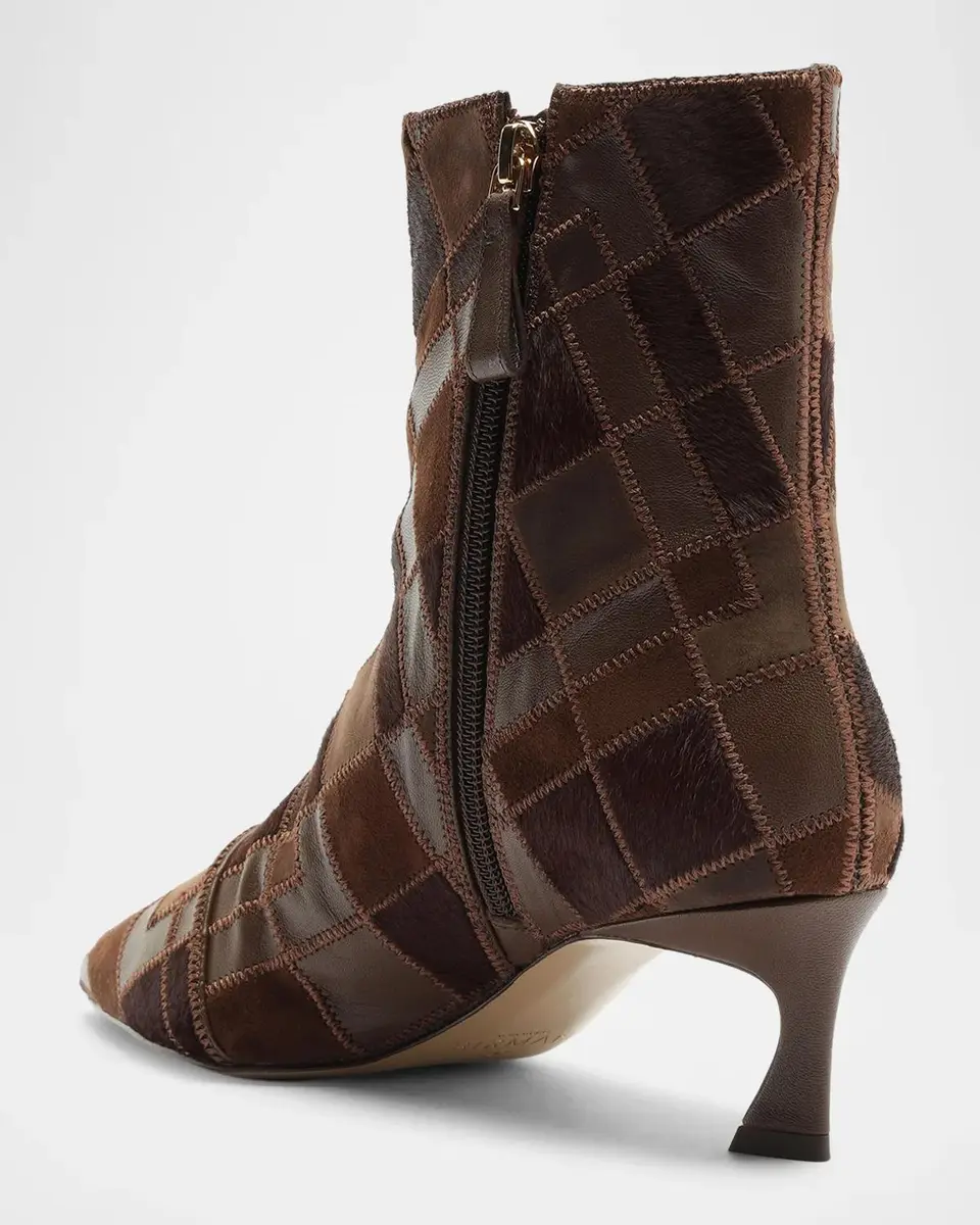 Alexandre Birman 50mm Annelise Patchwork Leather Booties | Thumbnail 2