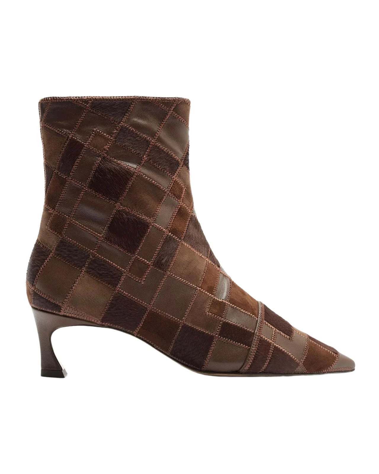 Alexandre Birman 50mm Annelise Patchwork Leather Booties