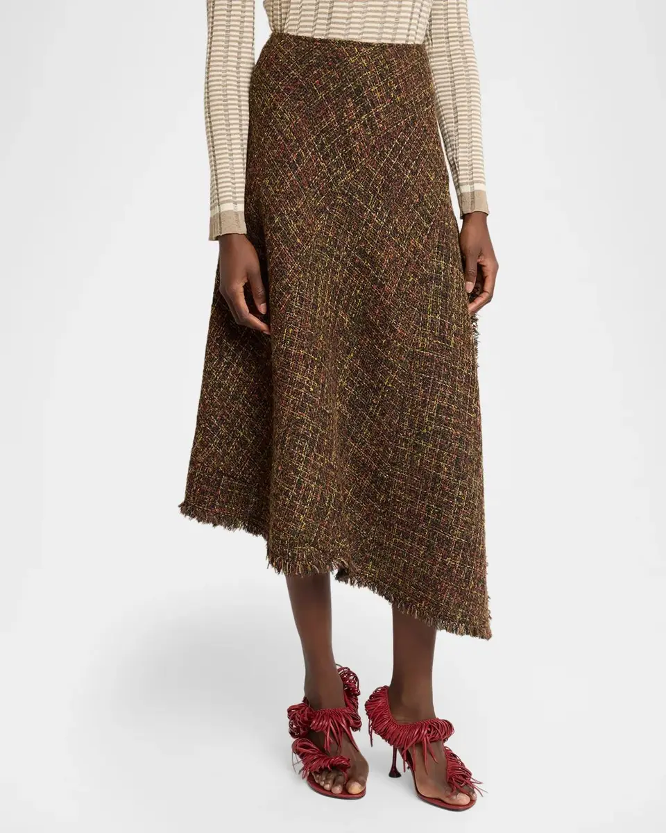 Proenza Schouler White Label Layne Tweed Midi Skirt | Thumbnail 4
