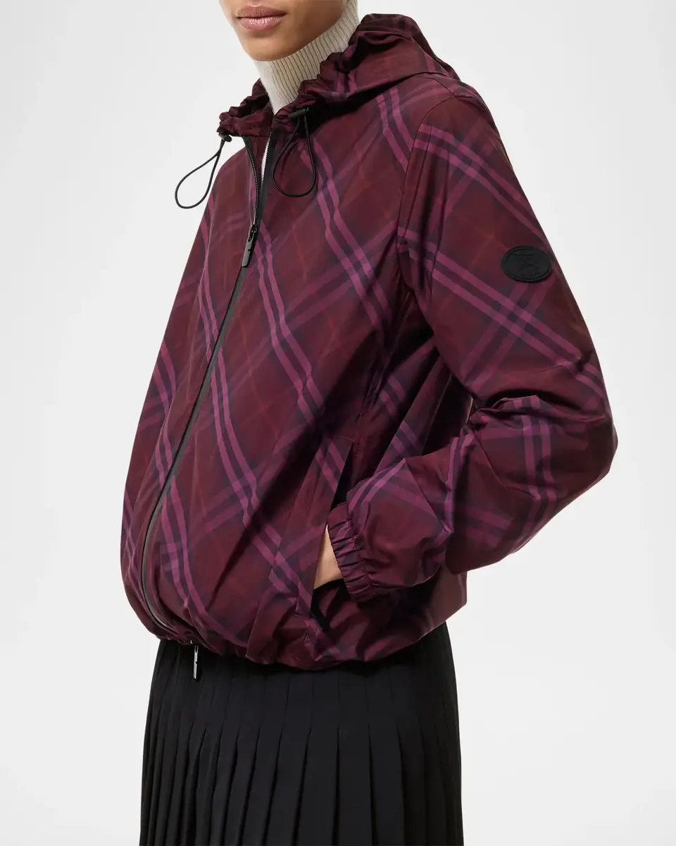 Burberry Salcombe Check Zip Hooded Jacket | Thumbnail 2