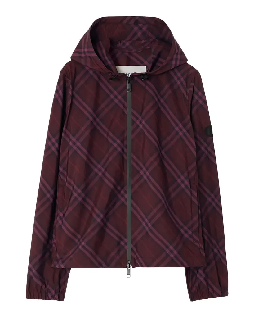 Burberry Salcombe Check Zip Hooded Jacket | Image 1 Burberry Salcombe Check Zip Hooded Jacket | Image 1