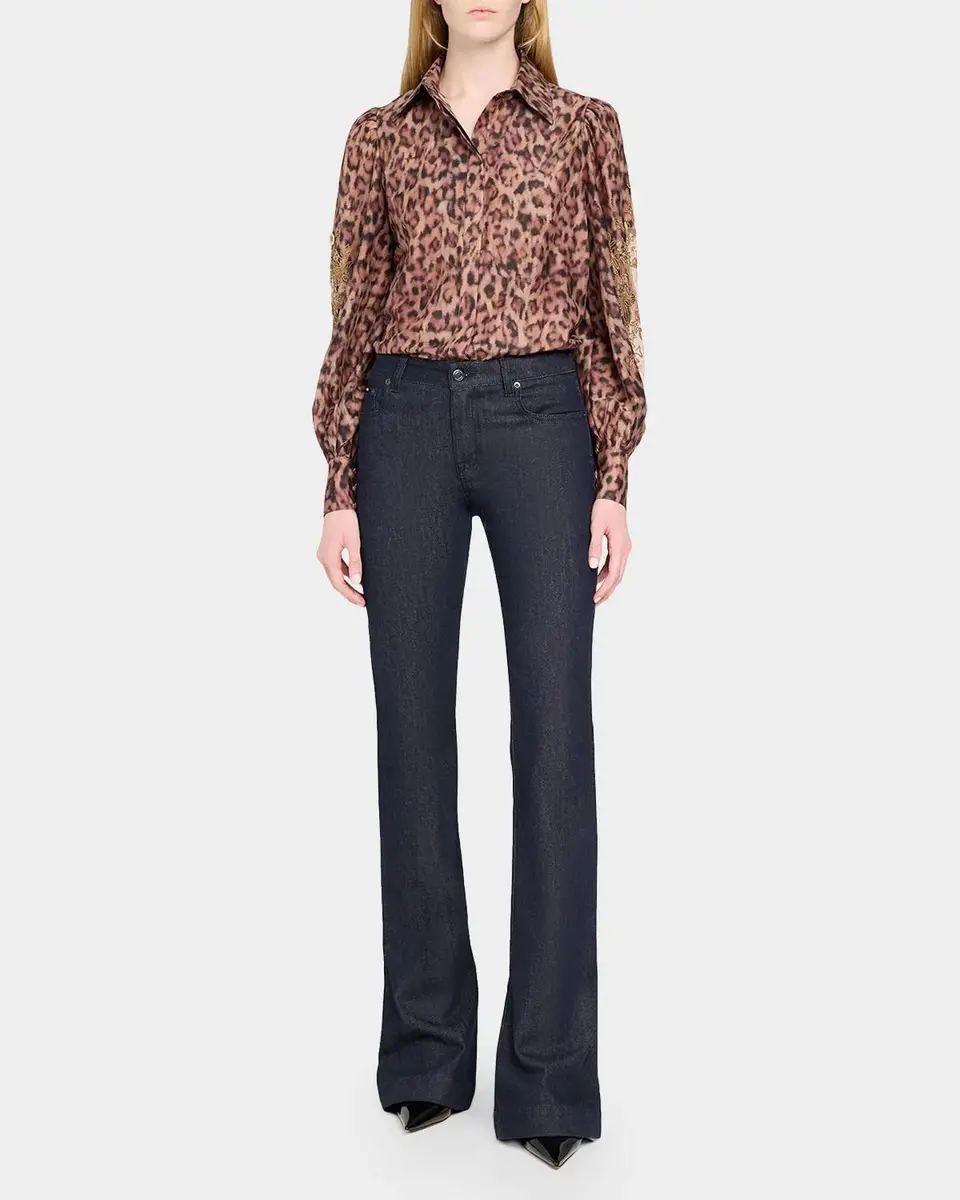 Kobi Halperin Lizzie Beaded Animal-Print Blouse | Thumbnail 2 Kobi Halperin Lizzie Beaded Animal-Print Blouse | Thumbnail 2