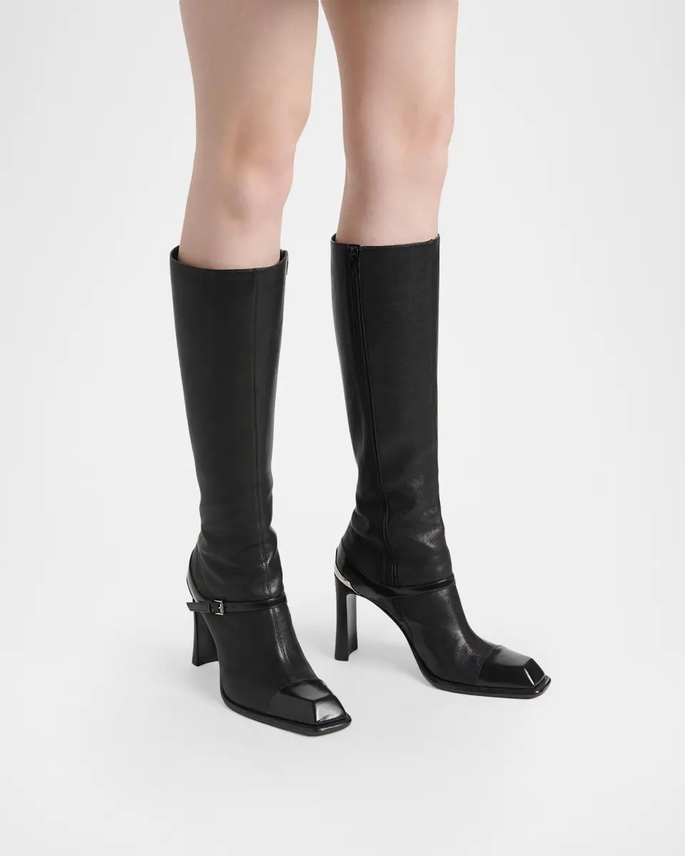Alexander McQueen 95mm Niko Leather Knee-High Boots | Thumbnail 2