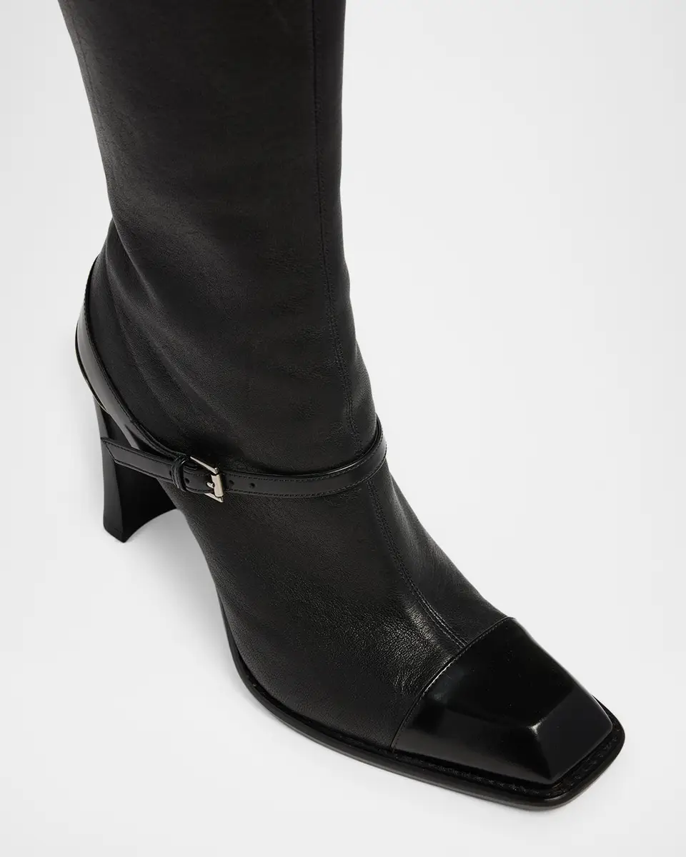 Alexander McQueen 95mm Niko Leather Knee-High Boots | Thumbnail 5