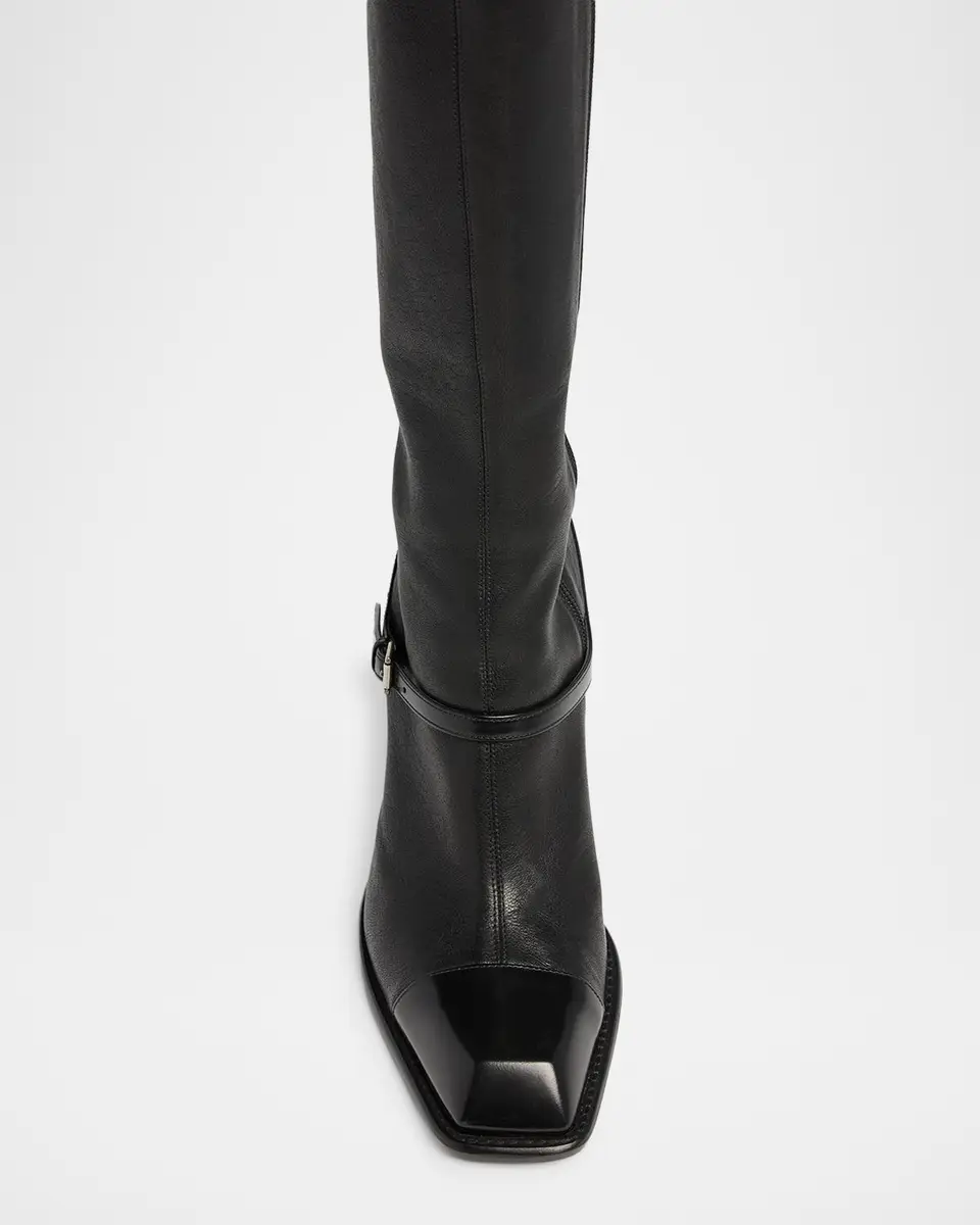 Alexander McQueen 95mm Niko Leather Knee-High Boots | Thumbnail 6