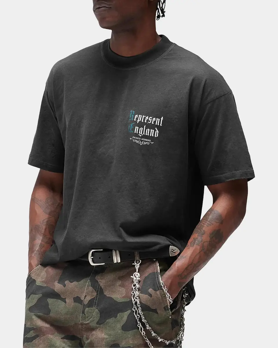 Represent Men's Private Members Graphic T-Shirt | Thumbnail 6 Represent Men's Private Members Graphic T-Shirt | Thumbnail 6