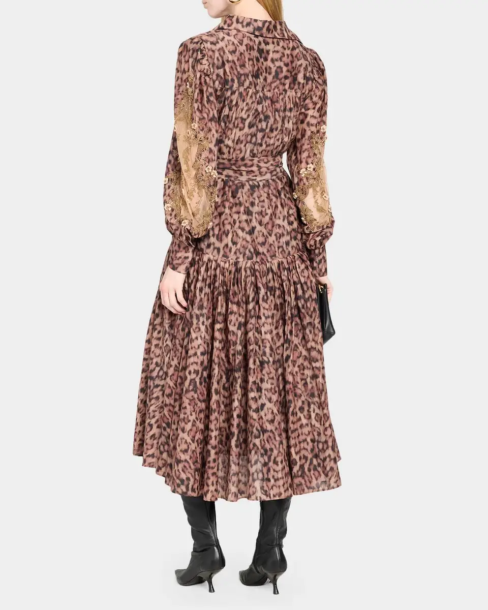 Kobi Halperin Jordy Beaded Animal-Print Midi Dress | Thumbnail 3