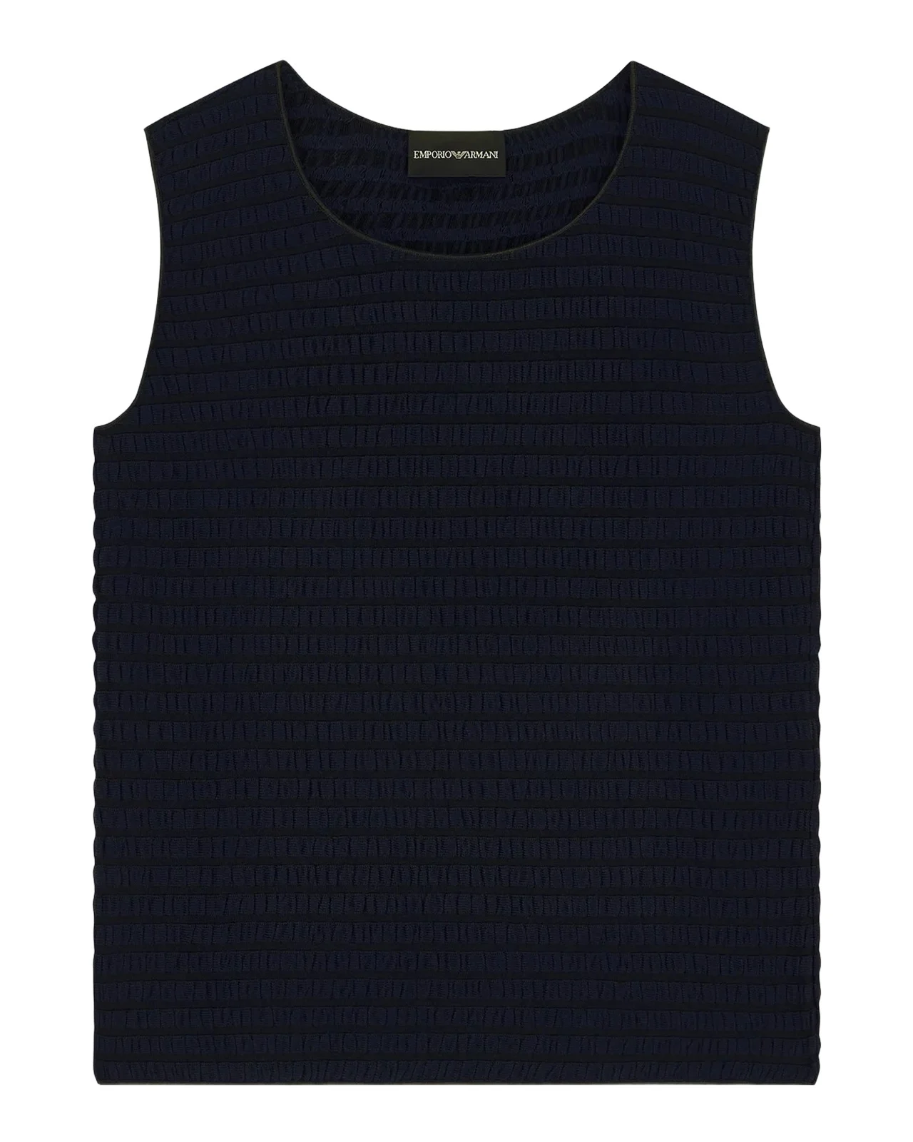 Emporio Armani Textured Jacquard Jersey Tank Top