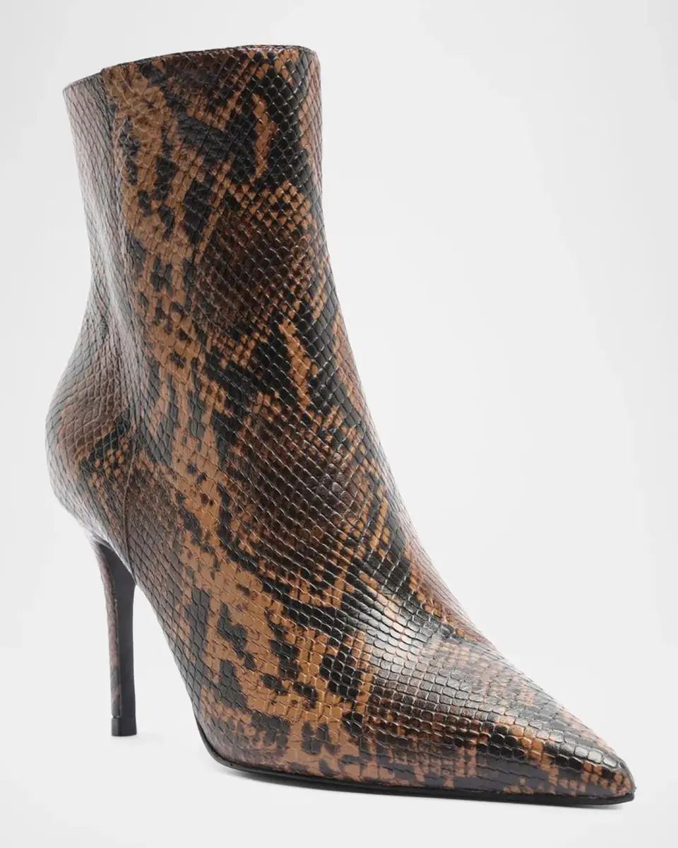 Schutz Mikki Snake-Print Leather Ankle Boots | Thumbnail 2