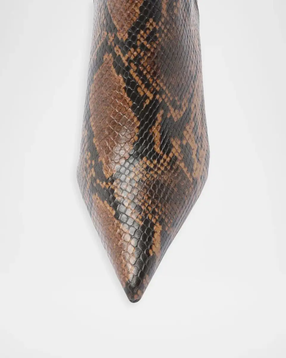 Schutz Mikki Snake-Print Leather Ankle Boots | Thumbnail 4