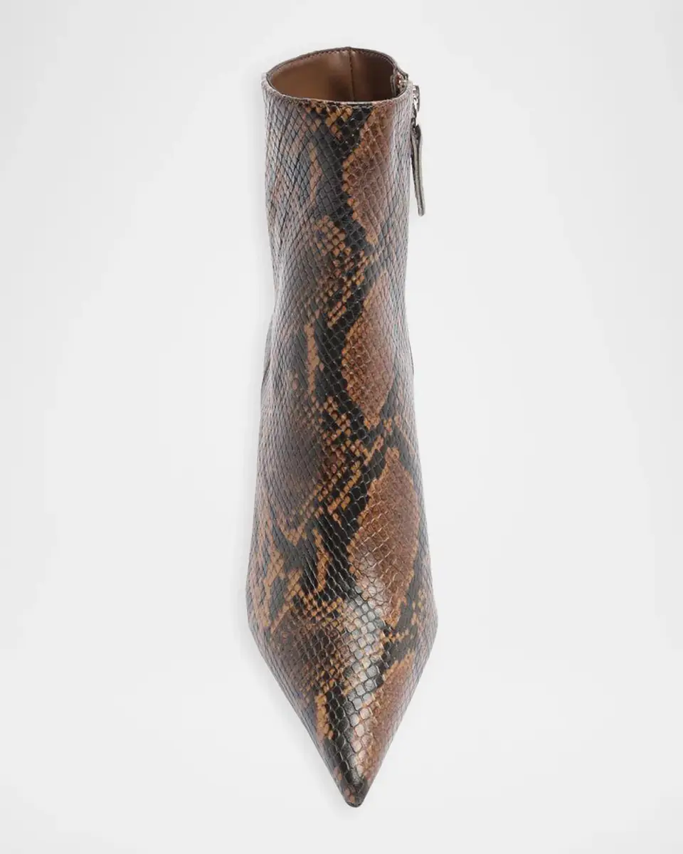 Schutz Mikki Snake-Print Leather Ankle Boots | Thumbnail 5