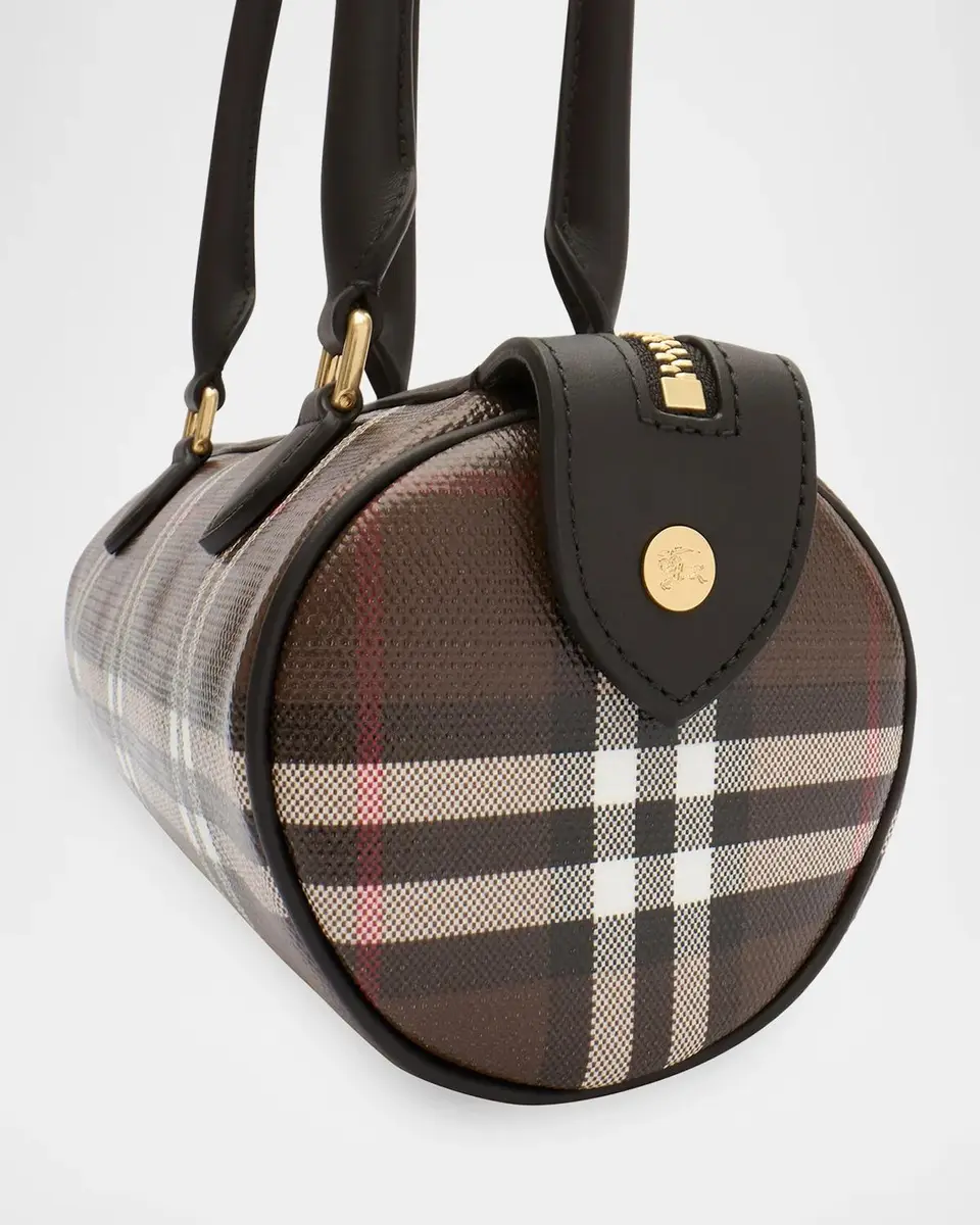 Burberry Mini Check Barrel Shoulder Bag | Thumbnail 4 Burberry Mini Check Barrel Shoulder Bag | Thumbnail 4