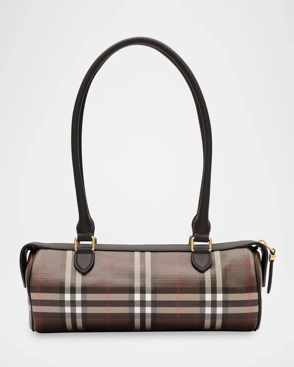 Burberry Mini Check Barrel Shoulder Bag | Thumbnail 5 Burberry Mini Check Barrel Shoulder Bag | Thumbnail 5