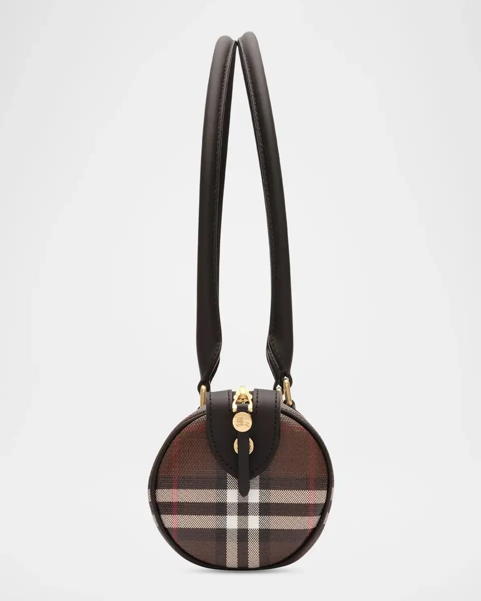 Burberry Mini Check Barrel Shoulder Bag | Thumbnail 6 Burberry Mini Check Barrel Shoulder Bag | Thumbnail 6