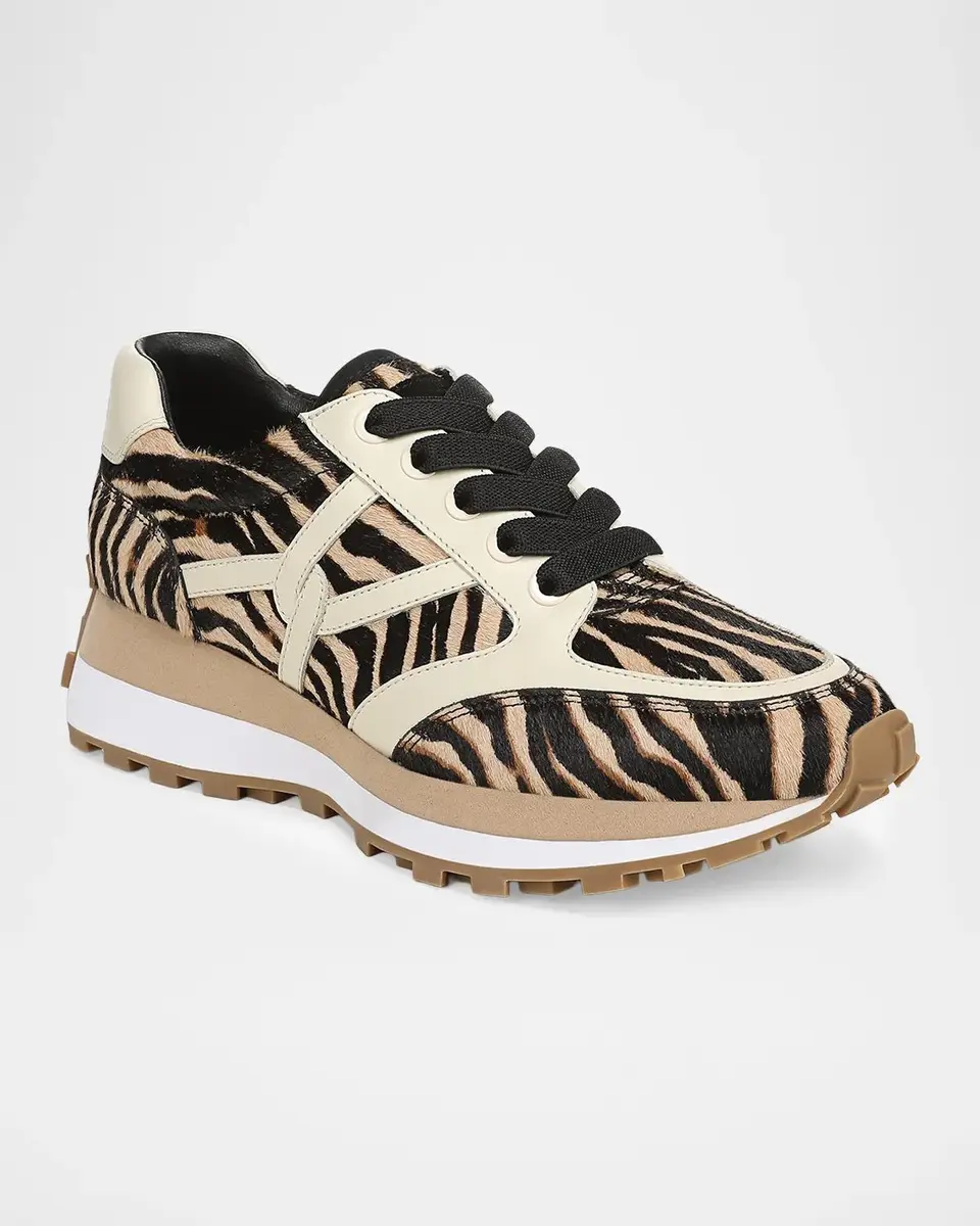 Veronica Beard Valentina Zebra Calf Hair Retro Sneakers | Thumbnail 2 Veronica Beard Valentina Zebra Calf Hair Retro Sneakers | Thumbnail 2