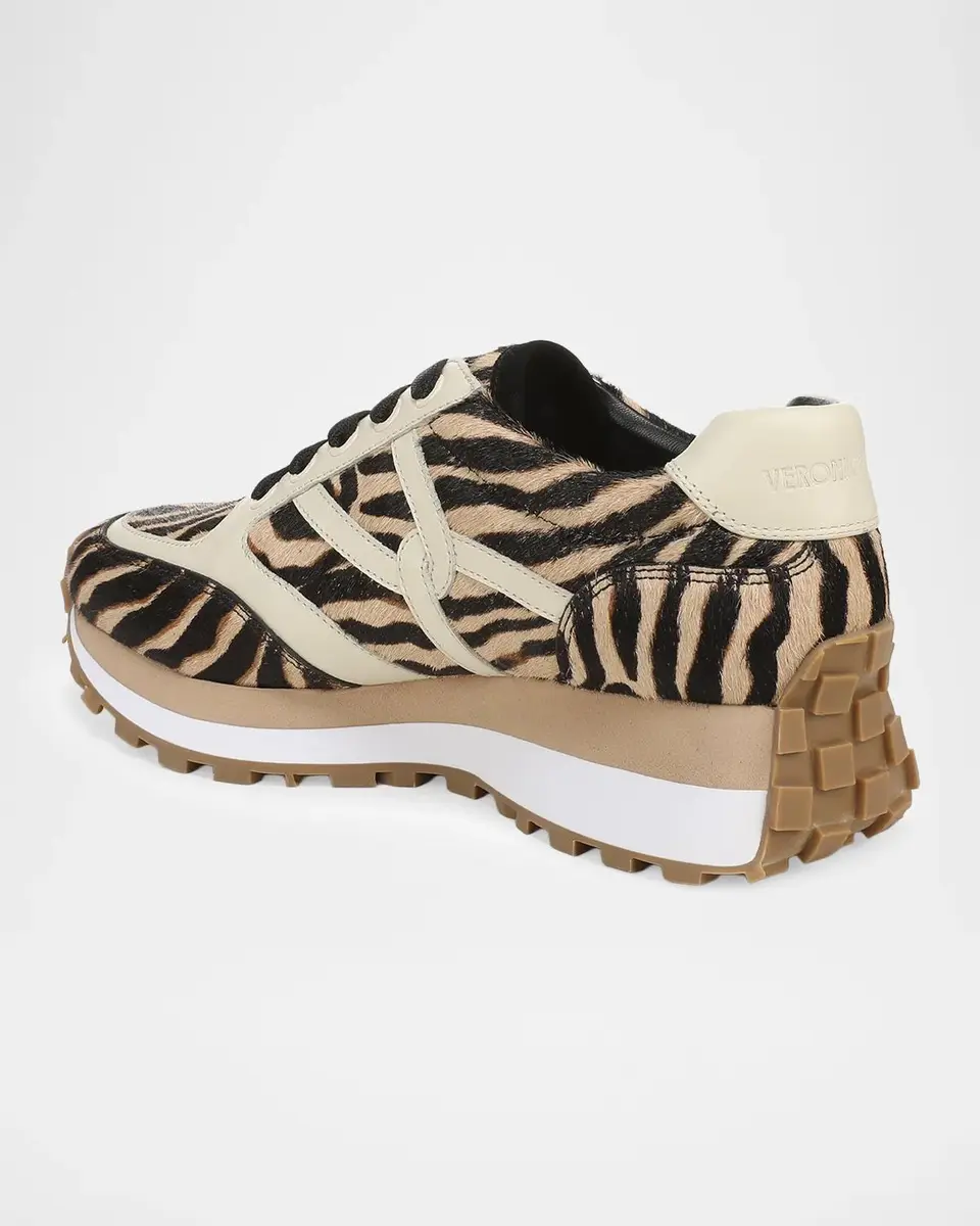 Veronica Beard Valentina Zebra Calf Hair Retro Sneakers | Thumbnail 3 Veronica Beard Valentina Zebra Calf Hair Retro Sneakers | Thumbnail 3