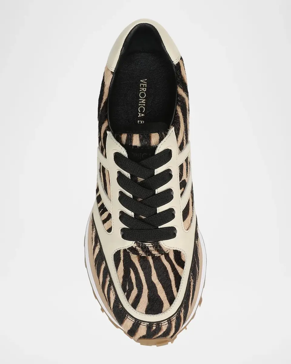 Veronica Beard Valentina Zebra Calf Hair Retro Sneakers | Thumbnail 4 Veronica Beard Valentina Zebra Calf Hair Retro Sneakers | Thumbnail 4