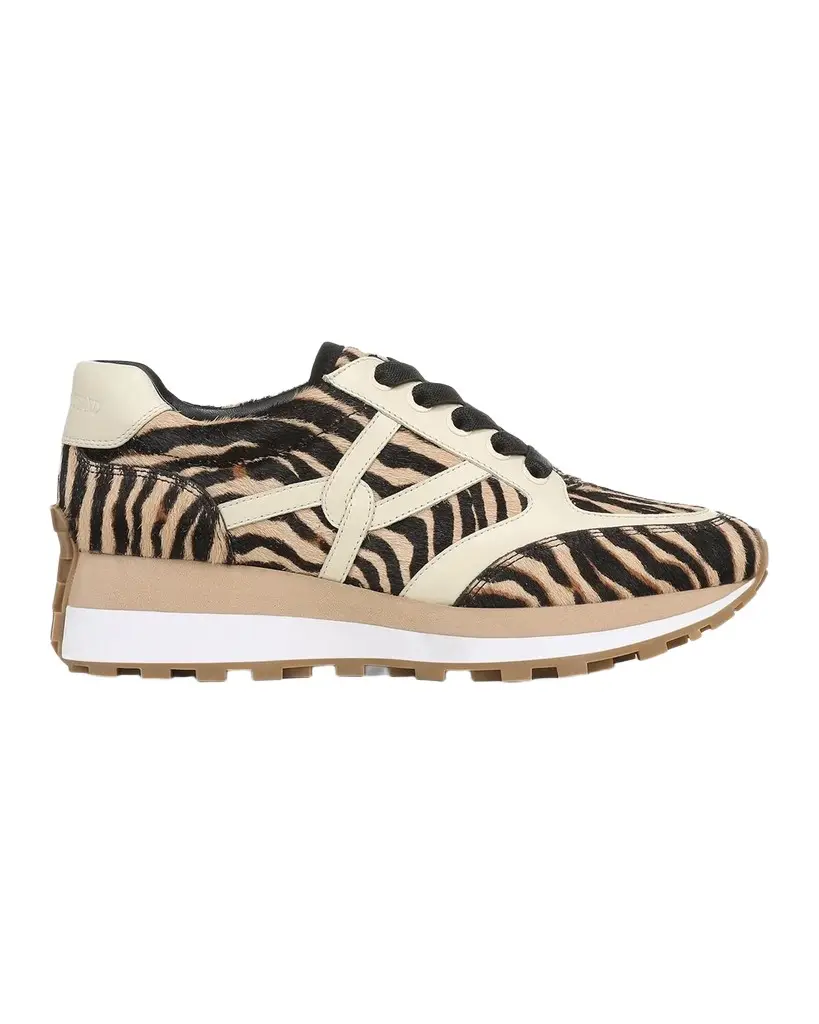 Veronica Beard Valentina Zebra Calf Hair Retro Sneakers