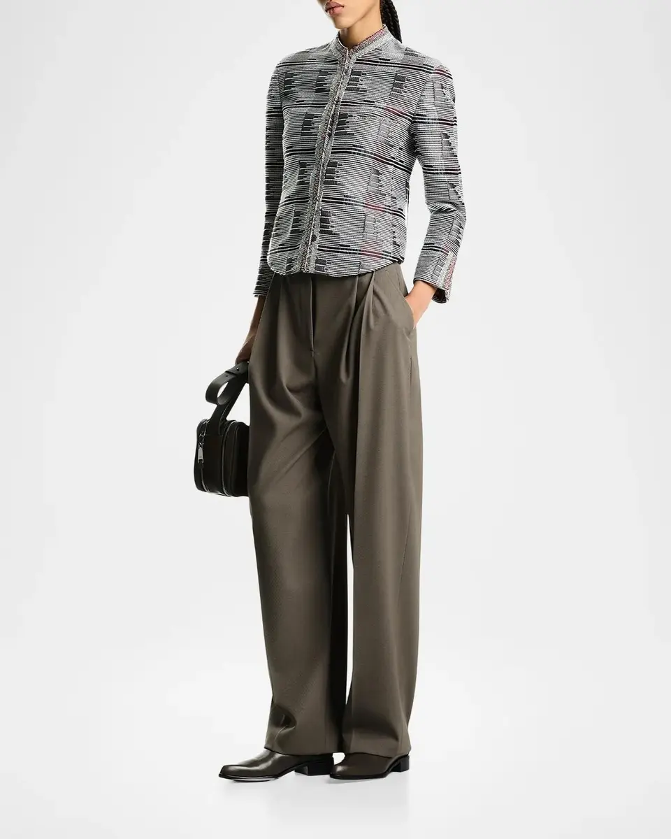 Emporio Armani Geometric Jacquard Blazer | Thumbnail 2 Emporio Armani Geometric Jacquard Blazer | Thumbnail 2