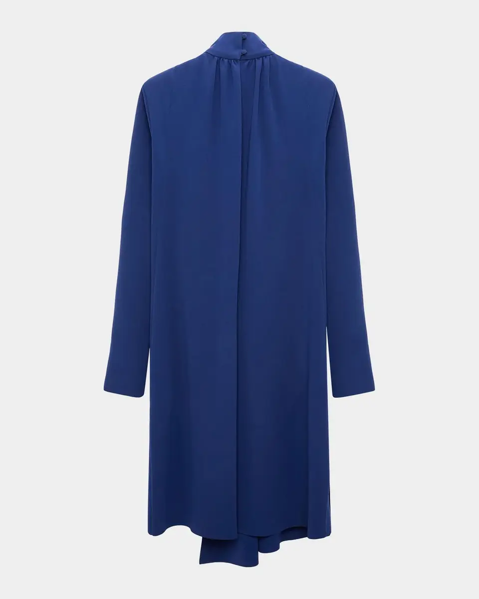 Dorothee Schumacher Statement Drape Tie-Neck Crepe Midi Dress | Thumbnail 2
