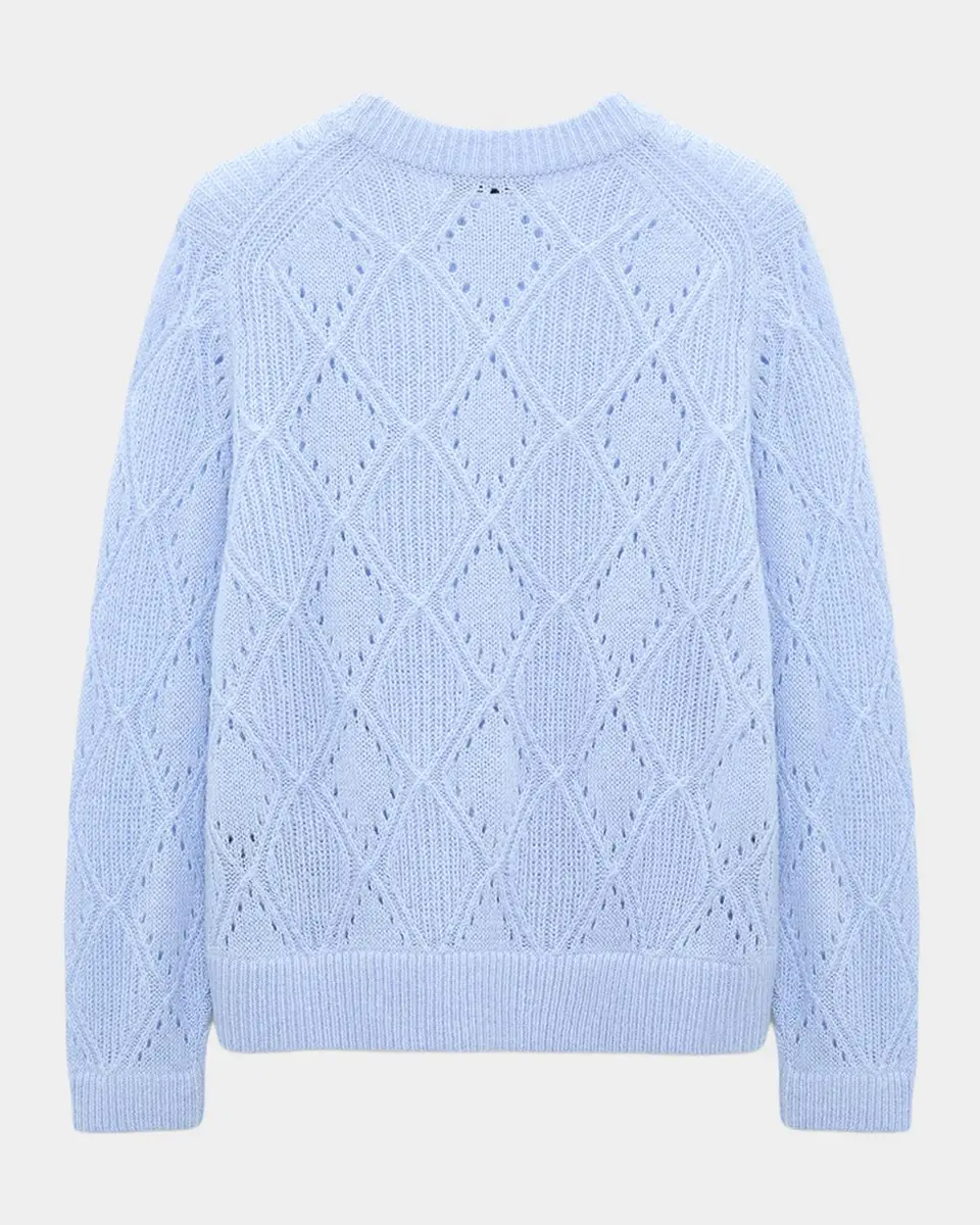 Dorothee Schumacher Sheer Softness Argyle Pointelle Sweater | Thumbnail 2 Dorothee Schumacher Sheer Softness Argyle Pointelle Sweater | Thumbnail 2