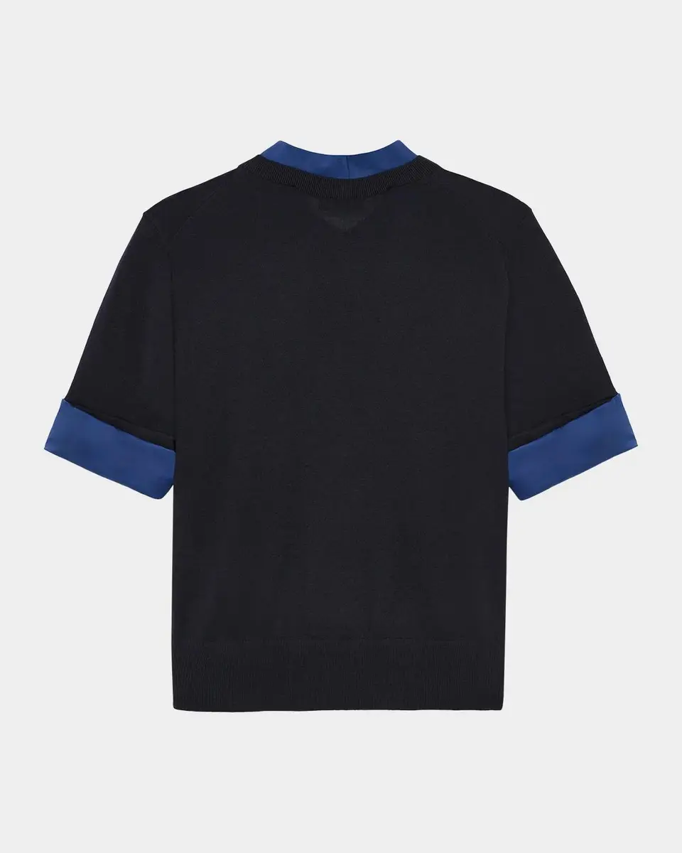 Dorothee Schumacher Chic Merino Poplin-Trim Knit Pullover | Thumbnail 2 Dorothee Schumacher Chic Merino Poplin-Trim Knit Pullover | Thumbnail 2