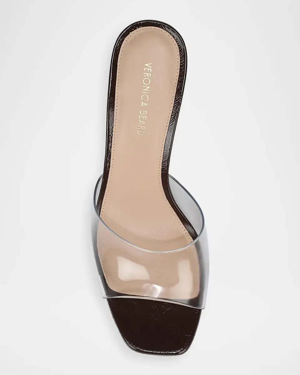 Veronica Beard 85mm Asha PVC Wedge Sandals | Thumbnail 4 Veronica Beard 85mm Asha PVC Wedge Sandals | Thumbnail 4