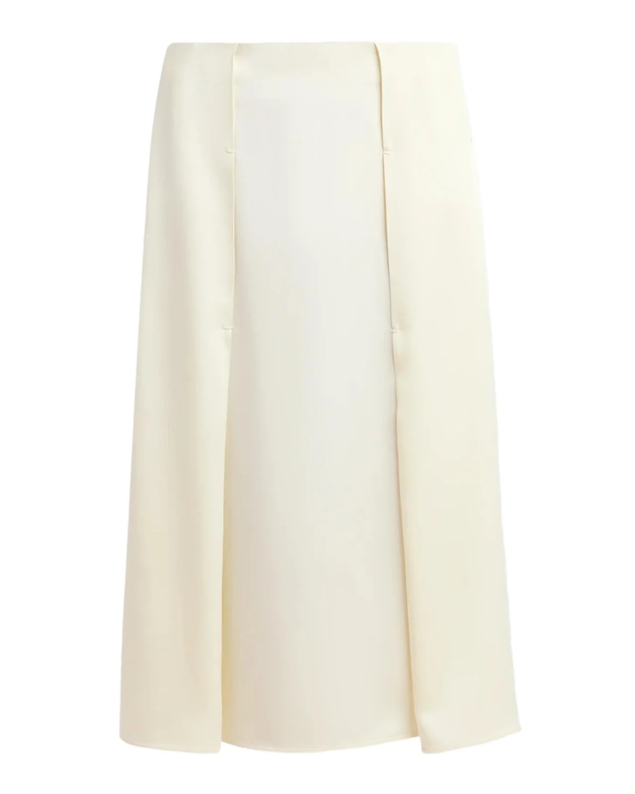 Jil Sander Side Paneled Wool Sable Midi Skirt