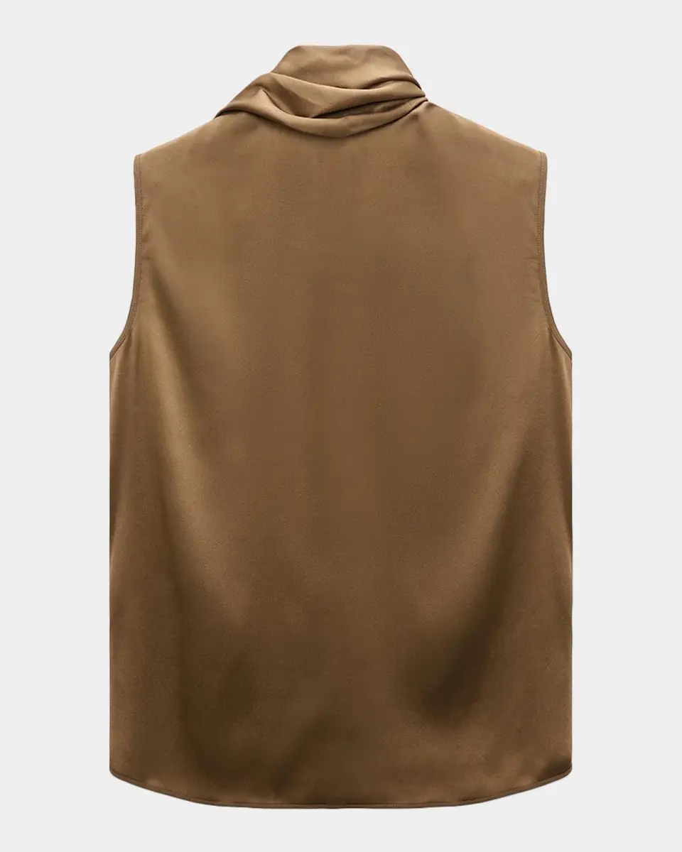 Dorothee Schumacher Sense Of Shine Tie-Neck Satin Blouse | Thumbnail 2
