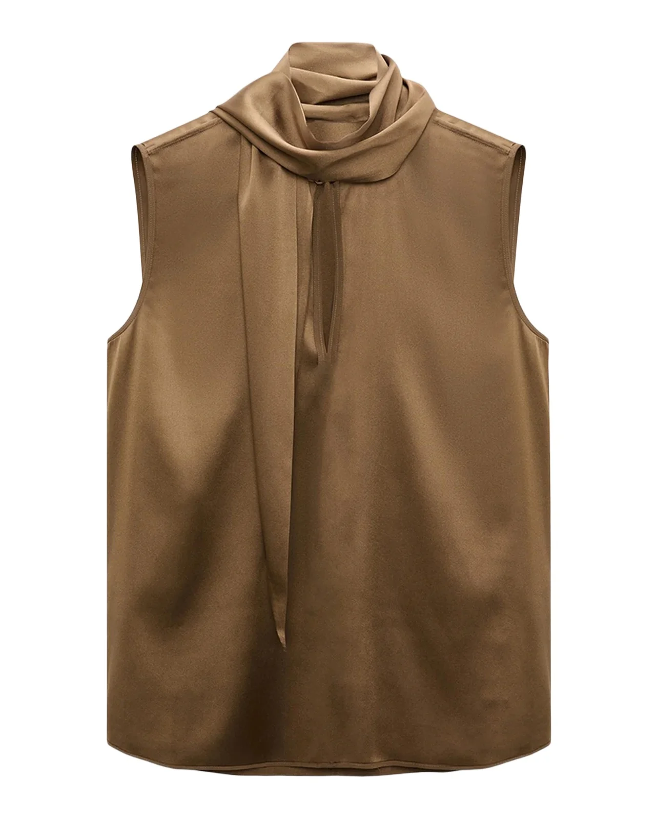 Sense Of Shine Tie-Neck Satin Blouse Sense Of Shine Tie-Neck Satin Blouse
