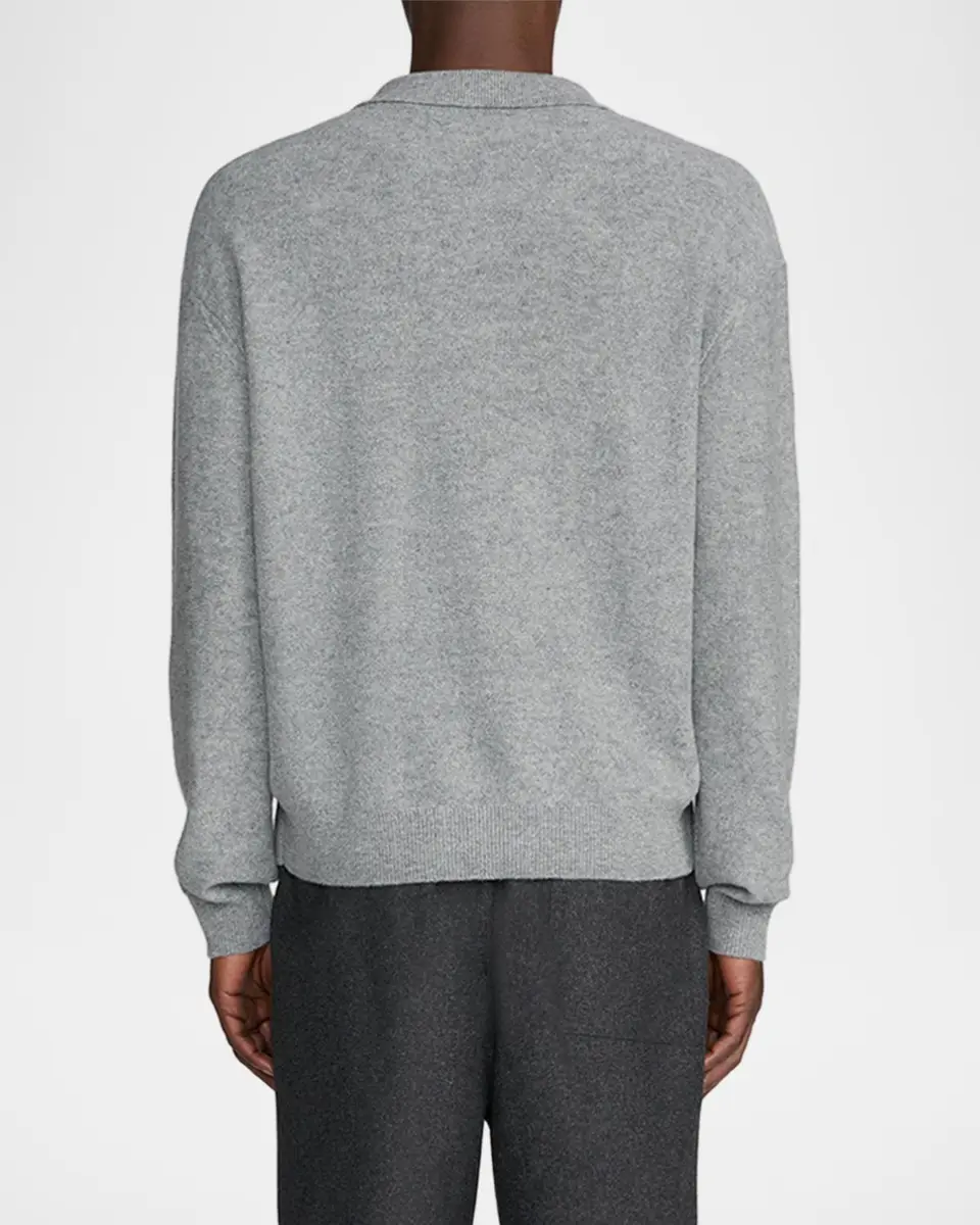 Frame Men's Boiled Wool Polo Sweater | Thumbnail 3
