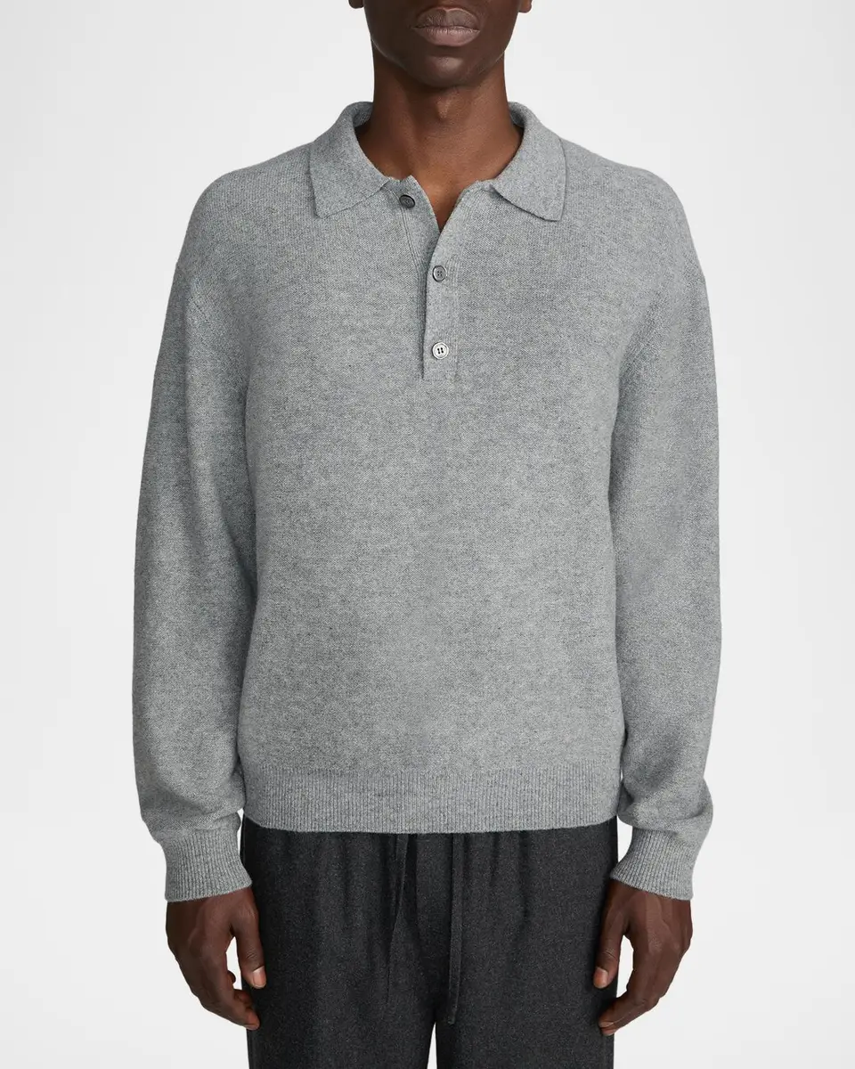 Frame Men's Boiled Wool Polo Sweater | Thumbnail 4