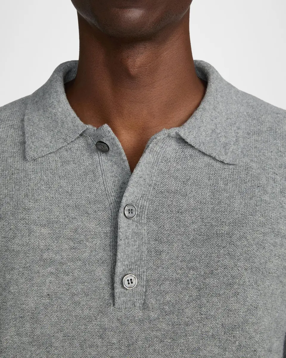 Frame Men's Boiled Wool Polo Sweater | Thumbnail 5