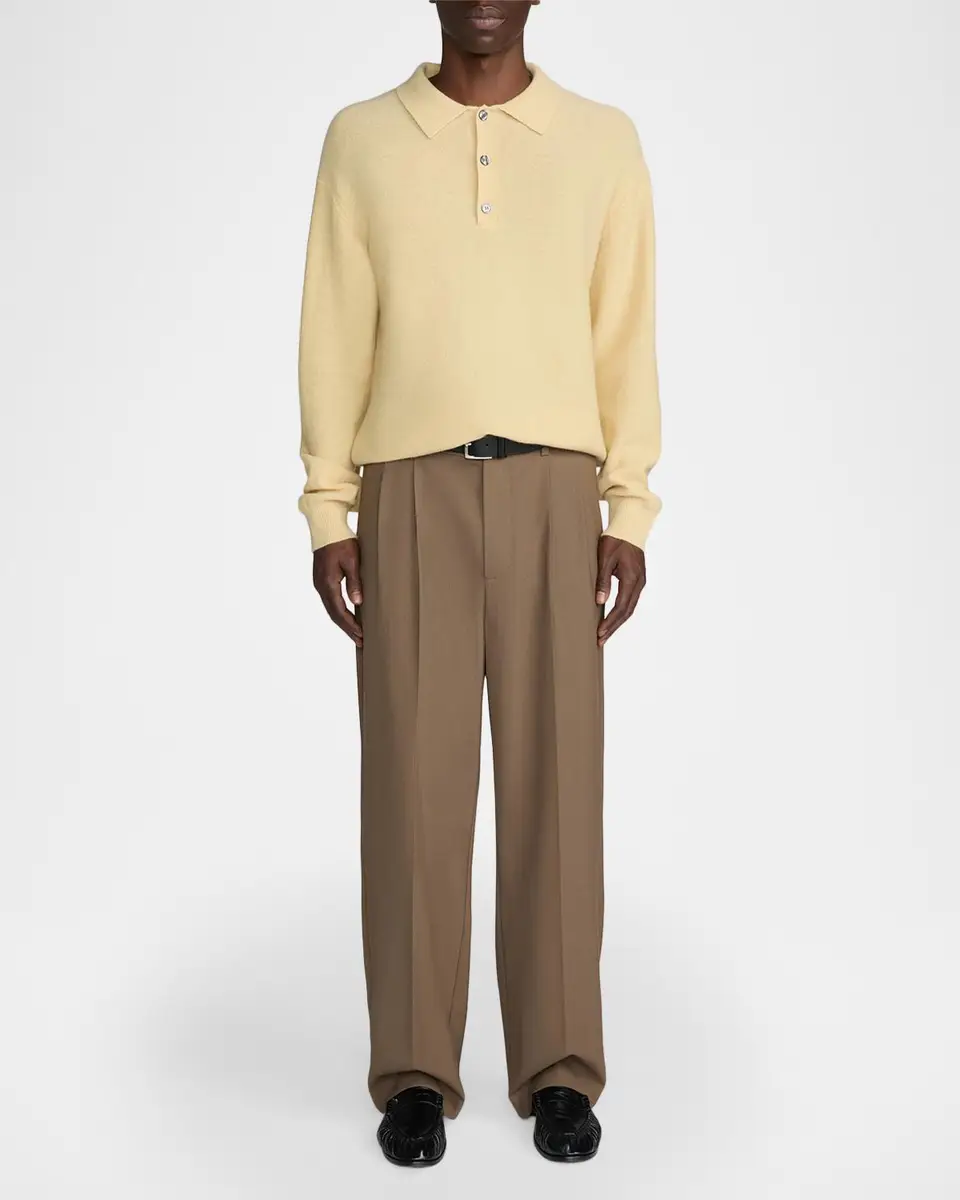 Frame Men's Boiled Wool Polo Sweater | Thumbnail 2 Frame Men's Boiled Wool Polo Sweater | Thumbnail 2
