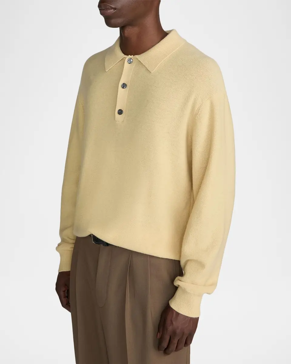 Frame Men's Boiled Wool Polo Sweater | Thumbnail 6 Frame Men's Boiled Wool Polo Sweater | Thumbnail 6